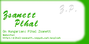 zsanett plhal business card